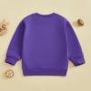 imageKuriozud Toddler Baby Boy Girl Football Outfit Pullover Sweatshirt Long Sleeve Crewneck Shirt Top Fall Winter ClothesTiger Purple