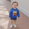 imageKuriozud Toddler Baby Boy Girl Football Outfit Pullover Sweatshirt Long Sleeve Crewneck Shirt Top Fall Winter ClothesWildcat Blue
