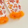 imageKuriozud Toddler Girl Halloween Pajamas Pumpkin Silk Satin Sleepwear Little Girls Bow Pjs Baby 2Pcs Halloween Pajama SetBow Orange