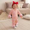 imageKuriozud Toddler Girl Halloween Pajamas Pumpkin Silk Satin Sleepwear Little Girls Bow Pjs Baby 2Pcs Halloween Pajama SetHalloween Pumpkin Pink