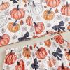 imageKuriozud Toddler Girl Halloween Pajamas Pumpkin Silk Satin Sleepwear Little Girls Bow Pjs Baby 2Pcs Halloween Pajama SetPumpkin Print Orange