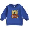 imageKuriozud Toddler Baby Boy Girl Football Outfit Pullover Sweatshirt Long Sleeve Crewneck Shirt Top Fall Winter ClothesWildcat Blue