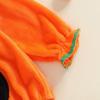 imageKuriozud Halloween Baby Clothes Newborn PumpkinTurkry Smocked Bubble Romper Velvet Onesie Cute Baby Girl Fall Winter ClothesHalloween Pumpkin Orange