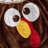 imageKuriozud Halloween Baby Clothes Newborn PumpkinTurkry Smocked Bubble Romper Velvet Onesie Cute Baby Girl Fall Winter ClothesTurkey Brown