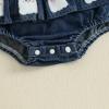 imageKuriozud Halloween Baby Girl Outfit Denim Jeans Romper PumpkinGhost Onesie Overall Bodysuit Infant First Halloween ClothesBoo