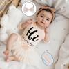imageKuriozud Im New Here Newborn Outfit Girl Letter Romper Ruffle Tutu Bloomers Shorts Set Baby Girl Preemie Coming Home OutfitBeige