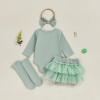 imageKuriozud Im New Here Newborn Outfit Girl Letter Romper Ruffle Tutu Bloomers Shorts Set Baby Girl Preemie Coming Home OutfitGreen
