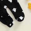 imageKuriozud My First Halloween Baby Girl Boy Outfit Newborn Pumpkin Jumpsuit Romper Halloween Footie Pajamas Coming Home OutfitBaby Girl Ghost Jumpsuit Black