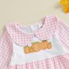 imageKuriozud My First Halloween Baby Girl Boy Outfit Newborn Pumpkin Jumpsuit Romper Halloween Footie Pajamas Coming Home OutfitPumpkin Embroidery Pink