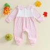 imageKuriozud My First Halloween Baby Girl Boy Outfit Newborn Pumpkin Jumpsuit Romper Halloween Footie Pajamas Coming Home OutfitPumpkin Embroidery Pink