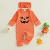 imageKuriozud My First Halloween Outfit Baby Girl Ghost Romper Pumpkin Onesie Newborn Preemie Girl Pajamas Thanksgiving ClothesHalloween Orange B