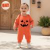 imageKuriozud My First Halloween Outfit Baby Girl Ghost Romper Pumpkin Onesie Newborn Preemie Girl Pajamas Thanksgiving ClothesHalloween Orange B