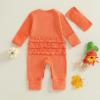 imageKuriozud My First Halloween Outfit Baby Girl Ghost Romper Pumpkin Onesie Newborn Preemie Girl Pajamas Thanksgiving ClothesHalloween Orange B