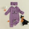 imageKuriozud My First Halloween Outfit Baby Girl Ghost Romper Pumpkin Onesie Newborn Preemie Girl Pajamas Thanksgiving ClothesHalloween Purple