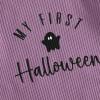 imageKuriozud My First Halloween Outfit Baby Girl Ghost Romper Pumpkin Onesie Newborn Preemie Girl Pajamas Thanksgiving ClothesHalloween Purple