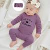 imageKuriozud My First Halloween Outfit Baby Girl Ghost Romper Pumpkin Onesie Newborn Preemie Girl Pajamas Thanksgiving ClothesHalloween Purple