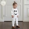 imageKuriozud My First Halloween Outfit Baby Girl Ghost Romper Pumpkin Onesie Newborn Preemie Girl Pajamas Thanksgiving ClothesHalloween White