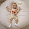 imageKuriozud My First Halloween Outfit Baby Girl Ghost Romper Pumpkin Onesie Newborn Preemie Girl Pajamas Thanksgiving ClothesThanksgiving Beige