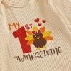 imageKuriozud My First Halloween Outfit Baby Girl Ghost Romper Pumpkin Onesie Newborn Preemie Girl Pajamas Thanksgiving ClothesThanksgiving Beige