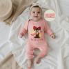 imageKuriozud My First Halloween Outfit Baby Girl Ghost Romper Pumpkin Onesie Newborn Preemie Girl Pajamas Thanksgiving ClothesThanksgiving Pink