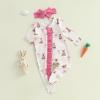 imageKuriozud My First Halloween Outfit Baby Girl Ghost Romper Pumpkin Onesie Newborn Preemie Girl Pajamas Thanksgiving ClothesWhite Bunny