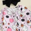 imageKuriozud Newborn Baby Girl Boy Footie Romper One Piece Jumpsuit Sleeper Infant ClothesFlower  Ghost Pink