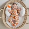 imageKuriozud Newborn Baby Girl Boy Footie Romper One Piece Jumpsuit Sleeper Infant ClothesFlower  Pumpkin Orange