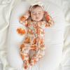 imageKuriozud Newborn Baby Girl Boy Footie Romper One Piece Jumpsuit Sleeper Infant ClothesFlower  Pumpkin Orange