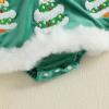 imageKuriozud Newborn Baby Girl Christmas Outfit Long Sleeve Ruffle Romper Jumpsuit with Headband Cute Infant Girl ClothesChristmas Tree Green