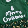 imageKuriozud Newborn Baby Girl Christmas Outfit Long Sleeve Ruffle Romper Jumpsuit with Headband Cute Infant Girl ClothesMerry Christmas Green