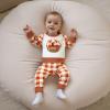 imageKuriozud Toddler Baby Boy Thanksgiving Outfit Little Turkey Shirt Long Sleeve Sweatshirt Pants Set Newborn Boy Fall ClothesFootball Turkey Plaid