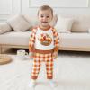 imageKuriozud Toddler Baby Boy Thanksgiving Outfit Little Turkey Shirt Long Sleeve Sweatshirt Pants Set Newborn Boy Fall ClothesFootball Turkey Plaid