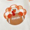 imageKuriozud Toddler Baby Boy Thanksgiving Outfit Little Turkey Shirt Long Sleeve Sweatshirt Pants Set Newborn Boy Fall ClothesFootball Turkey Plaid