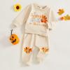 imageKuriozud Toddler Baby Boy Thanksgiving Outfit Little Turkey Shirt Long Sleeve Sweatshirt Pants Set Newborn Boy Fall ClothesTurkey Aint the Only Thing in the Oven Apricot