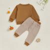 imageKuriozud Toddler Baby Boy Thanksgiving Outfit Little Turkey Shirt Long Sleeve Sweatshirt Pants Set Newborn Boy Fall ClothesTurkey Car Brown