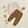 imageKuriozud Toddler Baby Boy Thanksgiving Outfit Little Turkey Shirt Long Sleeve Sweatshirt Pants Set Newborn Boy Fall ClothesTurkey Car Gobble Khaki