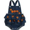 imageKuriozud Halloween Baby Girl Outfit Denim Jeans Romper PumpkinGhost Onesie Overall Bodysuit Infant First Halloween ClothesPumpkin