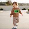 imageKuriozud Toddler Baby Boy Spring Fall Winter Clothes Outfit Embroidery Sweatshirt Tops Pants Set 6 12 18 24Months 2t 3t 4tFootball Coffee