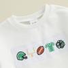 imageKuriozud Toddler Baby Boy Spring Fall Winter Clothes Outfit Embroidery Sweatshirt Tops Pants Set 6 12 18 24Months 2t 3t 4tFootball Green