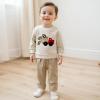 imageKuriozud Toddler Baby Boy Spring Fall Winter Clothes Outfit Embroidery Sweatshirt Tops Pants Set 6 12 18 24Months 2t 3t 4tFootball Khaki