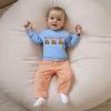 imageKuriozud Toddler Baby Boy Spring Fall Winter Clothes Outfit Embroidery Sweatshirt Tops Pants Set 6 12 18 24Months 2t 3t 4tMamas Boy Blue