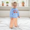 imageKuriozud Toddler Baby Boy Spring Fall Winter Clothes Outfit Embroidery Sweatshirt Tops Pants Set 6 12 18 24Months 2t 3t 4tMamas Boy Blue