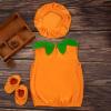 imageKuriozud Toddler Baby Girl Boy Halloween Pumpkin Costume Sleeveless Tee Top with Hat OutfitsOrange a