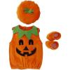 imageKuriozud Toddler Baby Girl Boy Halloween Pumpkin Costume Sleeveless Tee Top with Hat OutfitsOrange a
