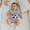 imageKuriozud Newborn Baby Boy Girl Bubble Romper Funny Letter Long Sleeve Oversized Sweater Tops Fall Winter ClothesPumpkin Ghost Grey