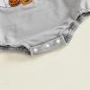 imageKuriozud Newborn Baby Boy Girl Bubble Romper Funny Letter Long Sleeve Oversized Sweater Tops Fall Winter ClothesPumpkin Ghost Grey