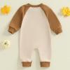 imageKuriozud Newborn Baby Boy Thanksgiving Outfit Little Turkey Romper Long Sleeve Jumpsuit Infant Boy Fall ClothesFirst Thanksgiving Brown