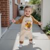 imageKuriozud Newborn Baby Boy Thanksgiving Outfit Little Turkey Romper Long Sleeve Jumpsuit Infant Boy Fall ClothesFirst Thanksgiving Brown