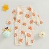 imageKuriozud Newborn Baby Boy Thanksgiving Outfit Little Turkey Romper Long Sleeve Jumpsuit Infant Boy Fall ClothesTurkey Khaki