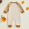 imageKuriozud Newborn Baby Boy Thanksgiving Outfit Little Turkey Romper Long Sleeve Jumpsuit Infant Boy Fall ClothesTurkey Pumpkin Football Plaid
